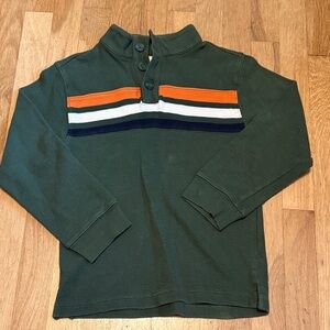 Gymboree Boys Long Sleeve Striped Pullover Green Orange Size 8